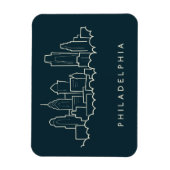 Philadelphia Pennsylvania Skyline Magnet (Vertikal)