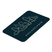 Philadelphia Pennsylvania Skyline Magnet (Linke Seite)