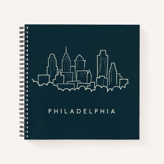 Philadelphia Pennsylvania Skyline Notizblock (Vorderseite)