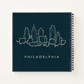 Philadelphia Pennsylvania Skyline Notizblock (Rückseite)