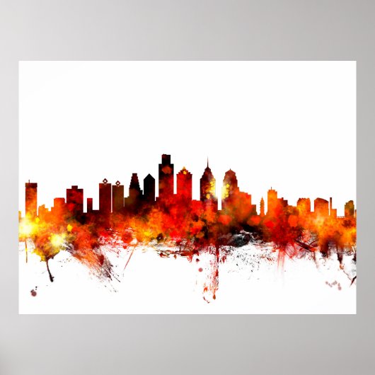 Philadelphia Pennsylvania Skyline Poster (Vorne)