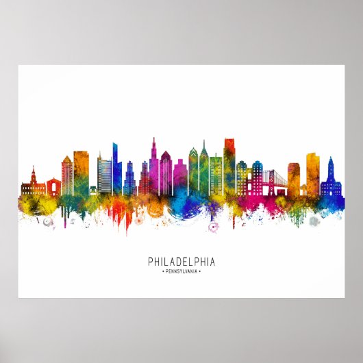 Philadelphia Pennsylvania Skyline Poster (Vorne)