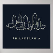 Philadelphia Pennsylvania Skyline Poster (Vorne)