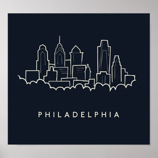 Philadelphia Pennsylvania Skyline Poster (Vorne)