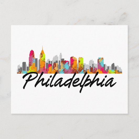 Philadelphia Pennsylvania Skyline Postkarte (Vorderseite)