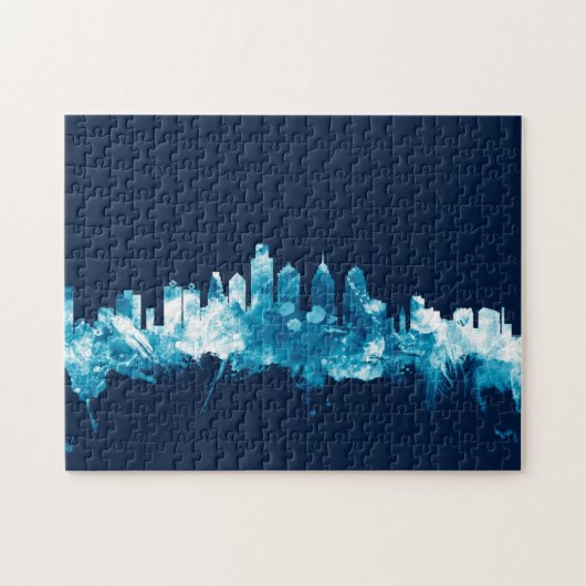 Philadelphia Pennsylvania Skyline Puzzle (Horizontal)