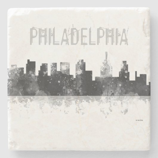 PHILADELPHIA PENNSYLVANIA SKYLINE - STEINUNTERSETZER (Vorderseite)
