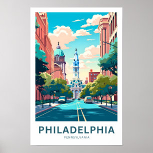 Philadelphia Pennsylvania Travel Print Poster