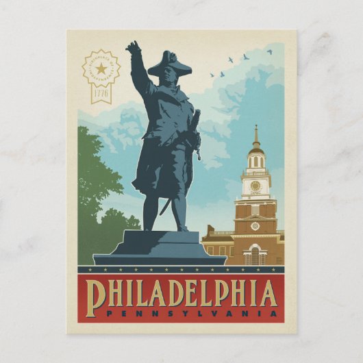 Philadelphia, Pennsylvania | Unabhängigkeitshalle Postkarte (Vorderseite)