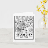 Philadelphia Pennsylvania USA Travel City Map Karte (Gelbe Blume)