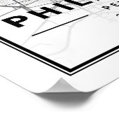 Philadelphia Pennsylvania USA Travel City Map Poster (Ecke)