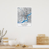 Philadelphia Pennsylvania USA Travel City Map Poster (Küche)