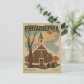 Philadelphia Pennsylvania Vintage Reise Postkarte (Stehend Vorderseite)