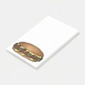Philadelphia Philly Cheese Steak Sandwich stellt s Post-it Klebezettel (angewinkelt)