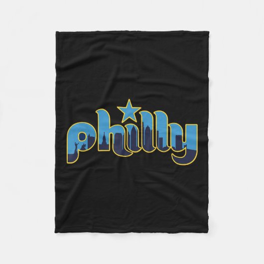 Philadelphia Philly - Throwback Design - Clic Fleecedecke (Vorderseite)