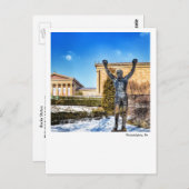 Philadelphia Post Card-Rocky Statue Postkarte (Vorne/Hinten)