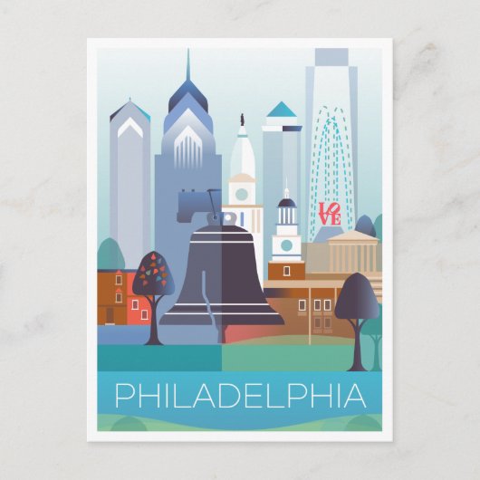Philadelphia Postcard Postkarte (Vorderseite)