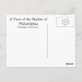 Philadelphia Postkarte (Rückseite)