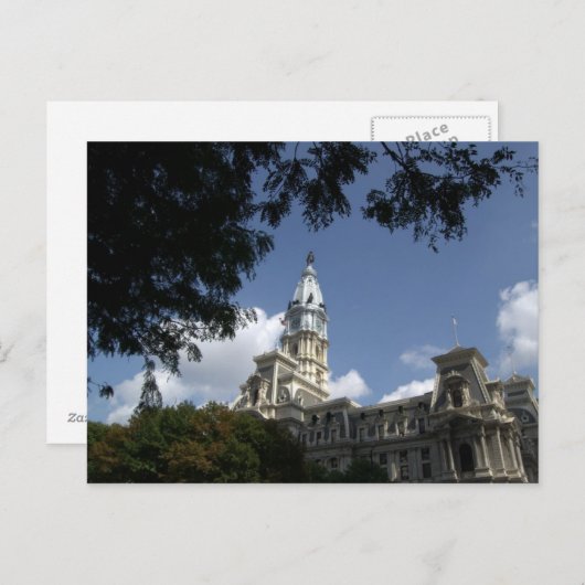 Philadelphia, Postkarte des Rathauses der PA (Vorne/Hinten)