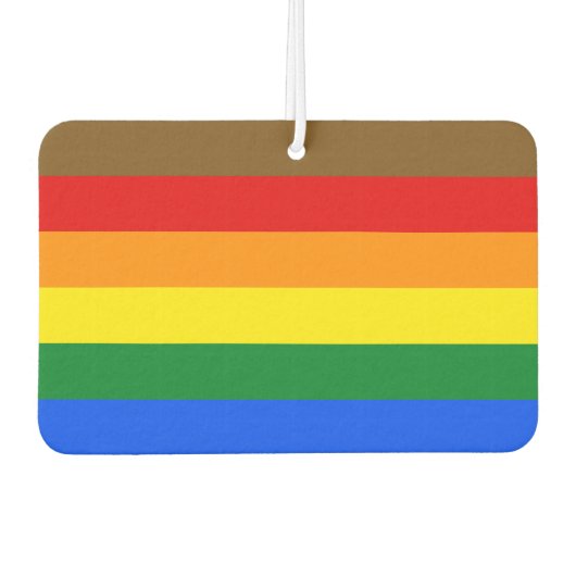 Philadelphia Pride Flag LGBTQ Autolufterfrischer (Vorderseite)