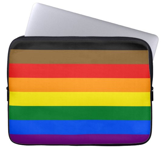 Philadelphia Pride Flag LGBTQ Laptopschutzhülle (Vorderseite)