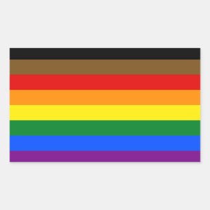 Philadelphia Pride Flag LGBTQ Rechteckiger Aufkleber