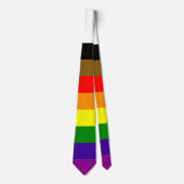 Philadelphia Pride Flag Rainbow LGBT Strichen Krawatte (Vorderseite)