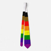 Philadelphia Pride Flag Rainbow LGBT Strichen Krawatte (Rückseite)