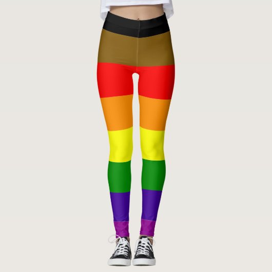 Philadelphia Pride Flag Regenbogen LGBT Leggings (Vorderseite)