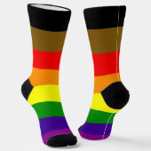 Philadelphia Pride Rainbow Strip LGBT Socken (Gewinkelt)