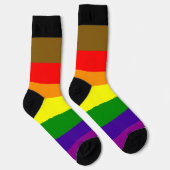 Philadelphia Pride Rainbow Strip LGBT Socken (Rechts)