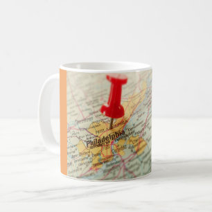 Philadelphia Pushpin Map Kaffeetasse