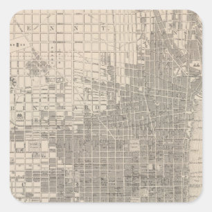Philadelphia Quadratischer Aufkleber