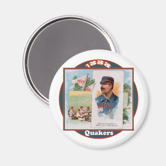 Philadelphia Quakers Magnet (Vorderseite/Rückseite)