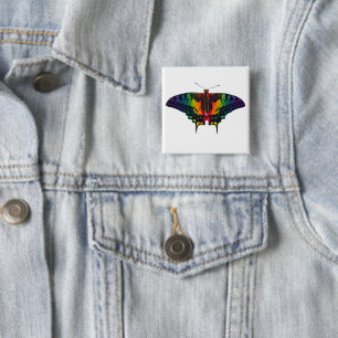 Philadelphia Rainbow Pride Flag Frack Button