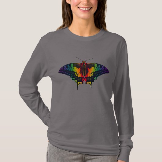 Philadelphia Rainbow Pride Flag Frack T-Shirt (Vorderseite)