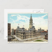 Philadelphia Rathaus Alte Postkarte (Vorne/Hinten)
