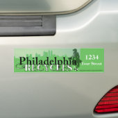 Philadelphia recycelt (Skyline u. Penn) Autoaufkleber (Auf Auto)