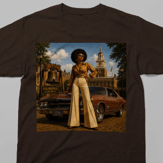 Philadelphia Retro Schwarze Frau Vintage T-Shirt