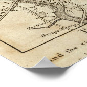 Philadelphia Road Map Poster (Ecke)