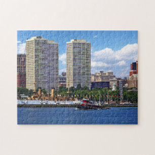 Philadelphia - Schlepper vor der Skyline von Phila Puzzle