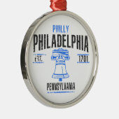Philadelphia Silbernes Ornament (Rechts)