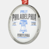Philadelphia Silbernes Ornament (Links)