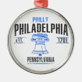 Philadelphia Silbernes Ornament (Vorne)