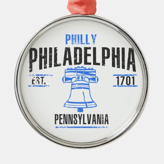 Philadelphia Silbernes Ornament (Vorne)