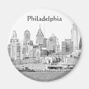 Philadelphia Sketch Magnet
