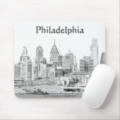 Philadelphia-Skizze Mousepad (Mit Mouse)