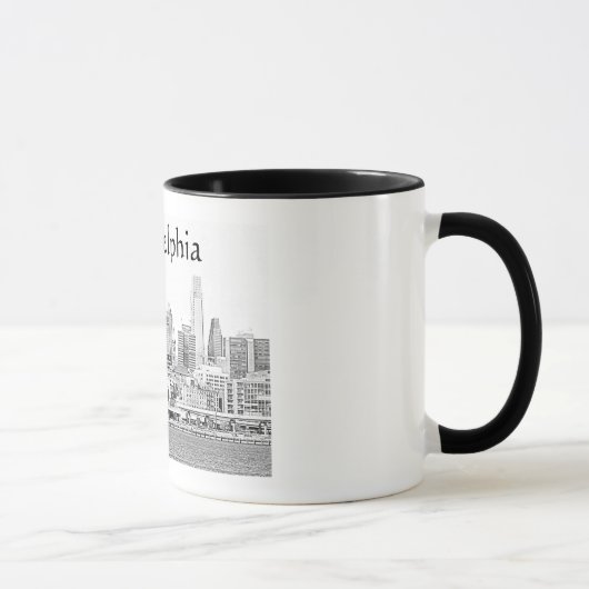 Philadelphia-Skizze-Tasse Tasse (Rechts)