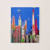 Philadelphia Sky Weihnachtsstil Puzzle (Vertikal)