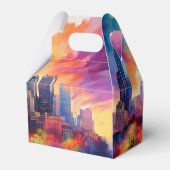 Philadelphia Skyline Abstrakt Art Geschenkschachtel (Rückseite)